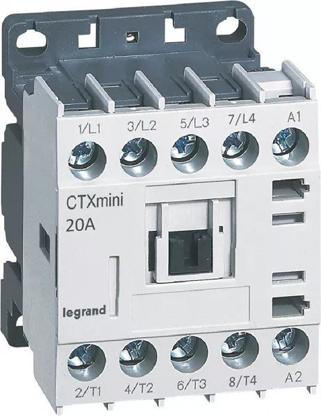 legrand-mini-contacteur de puissance ctx� 4p sans contact auxiliaire - 20a - 24v~ (417140)