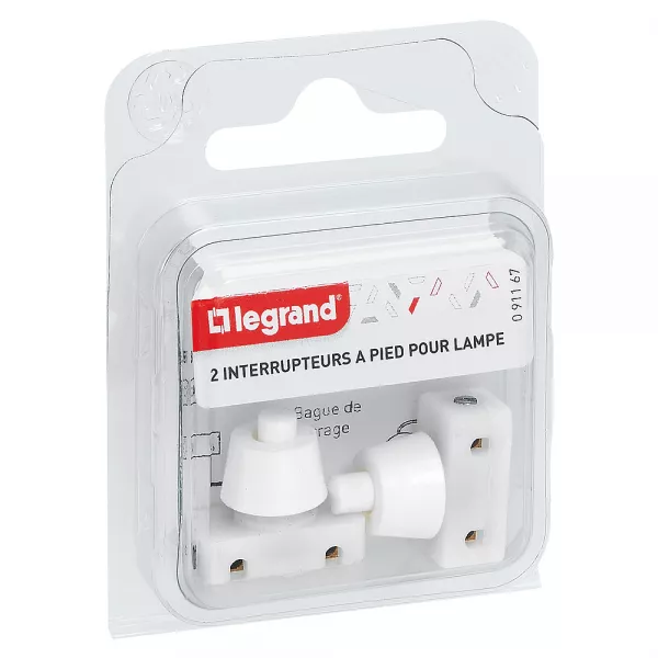 legrand-mini-interrupteur � poussoir pour pied de lampe - 2a - 250v~ - blister (091167)