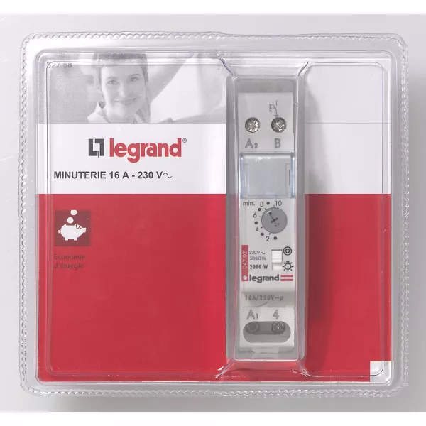 legrand-minuterie pour lampes � incandescence et halog�nes - 16a - 1 module din (092758)