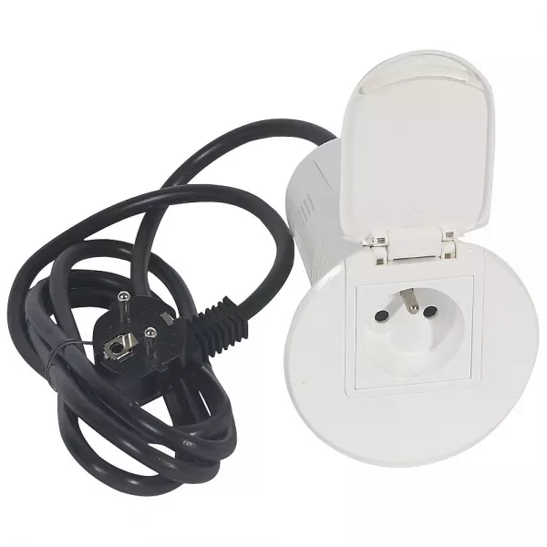 legrand-module de bureau encastr� avec 1 prise 2p+t et prise usb - blanc (054055)