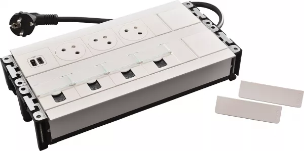 legrand-multilink incara mural vertical 3x2p+t + usb a+c + 4xrj45 - blanc (654864)
