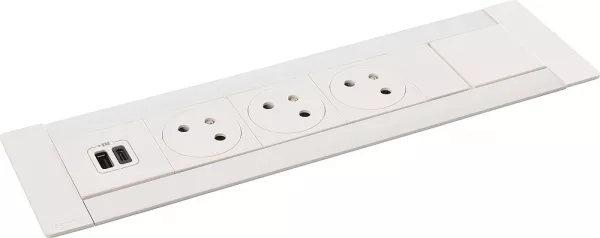 legrand-multilink incara vertical pour mur 3x2p+t + usb a+c - blanc (654860)
