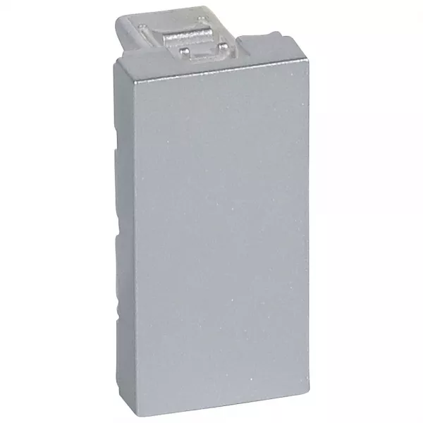 legrand-obturateur mosaic 1 module - finition alu (079270)