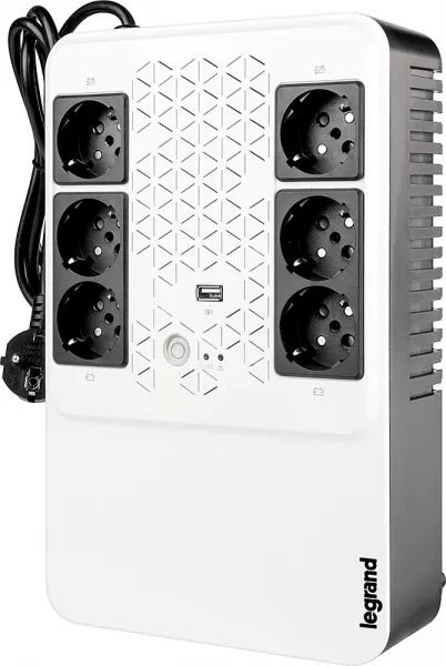 legrand-onduleur keor multiplug - 6x2p+t + disjoncteur - 600va 360w - 15 minutes (310083)