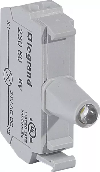 legrand-osmoz bloc - t�te lum - � ressort - 12/24v~/= - blanc (023060)