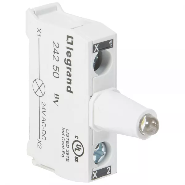 legrand-osmoz bo�te � boutons - bloc lum led pour t�te - 12/24v~/= - blanc (024250)