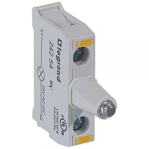 legrand-osmoz bo�te � boutons - bloc lum led pour t�te - 12/24v~/= - jaune (024254)
