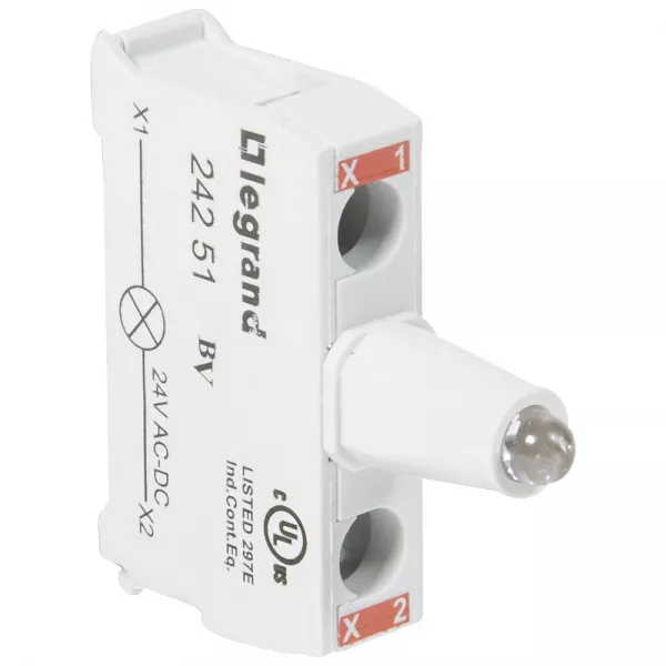 legrand-osmoz bo�te � boutons - bloc lum led pour t�te - 12/24v~/= - rouge (024251)