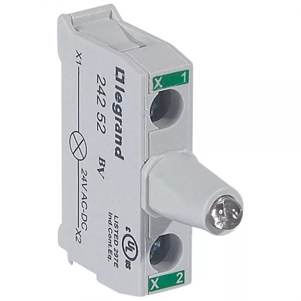 legrand-osmoz bo�te � boutons - bloc lum led pour t�te - 12/24v~/= - vert (024252)