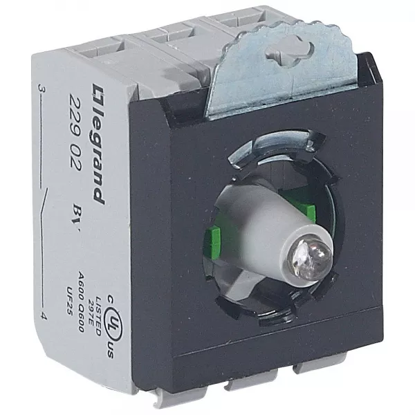 legrand-osmoz compo - sous-ensemble bloc - t�te lum - � vis - 12/24v~/= - 2no - blanc (023006)