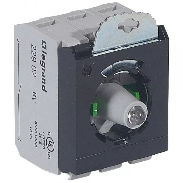 legrand-osmoz compo - sous-ensemble bloc - t�te lum - � vis - 12/24v~/= - 2no - vert (023008)