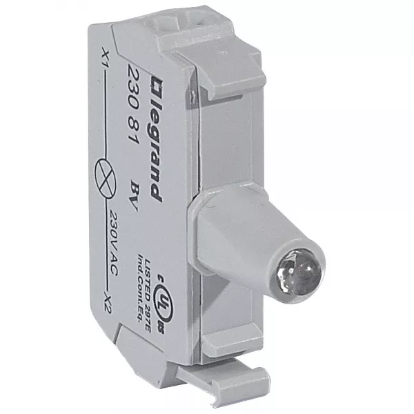 legrand-osmoz compo - sous-ensemble bloc - t�te lum - � vis - 12/24v~/= - 2no/nf rouge (022981)