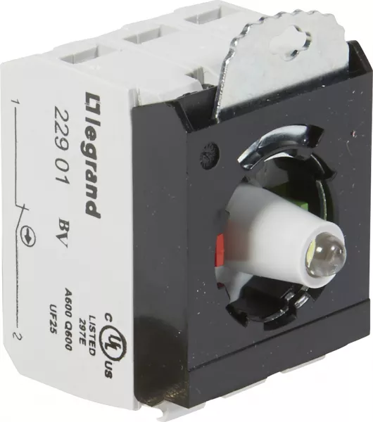 legrand-osmoz compo - sous-ensemble bloc - t�te lum - � vis - 12/24v~/= - no+nf - blanc (023003)