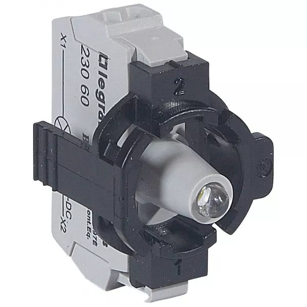 legrand-osmoz compo - sous-ensemble bloc - voyant - � ressort - 12/24v~/= - blanc (023110)