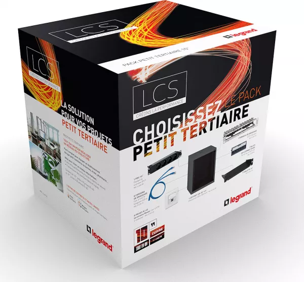 legrand-pack coffret petit tertiaire 10pouces pour installation jusqu\'� 8 prises rj45 (646270)