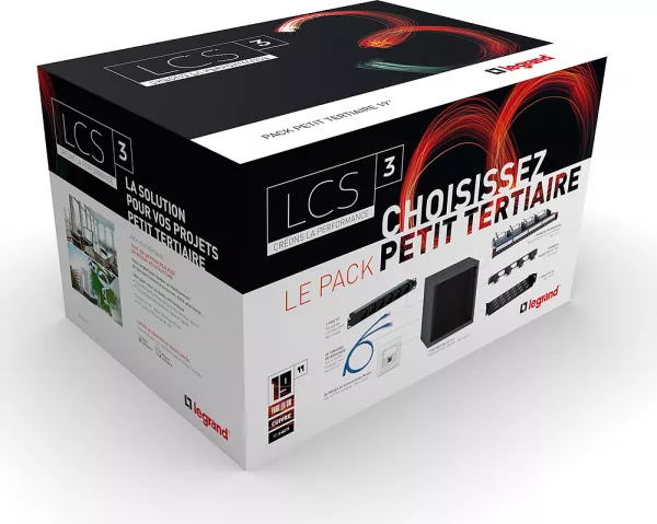 legrand-pack coffret petit tertiaire 19pouces pour installation jusqu\'� 20 prises rj45 (646271)