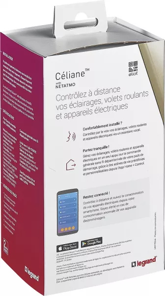 legrand-pack de d�marrage c�liane with netatmo prise + cde d�part/arriv�e - titane (067770)