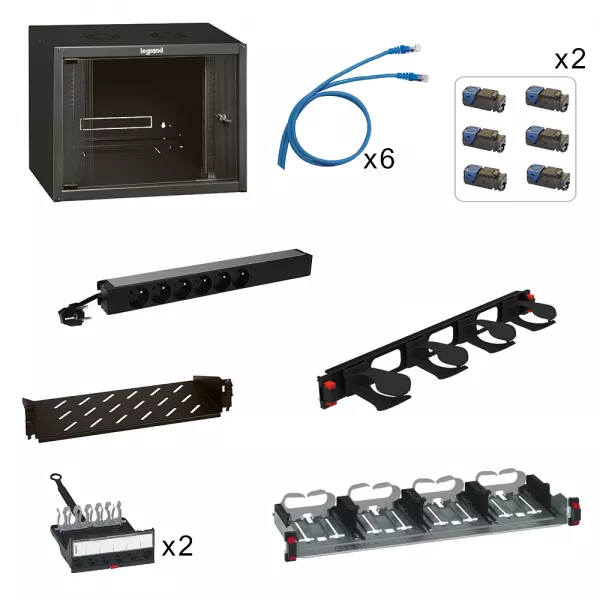 legrand-pack tertiaire de proximit� 19pouces � partir de 6 liens rj45 (446043)