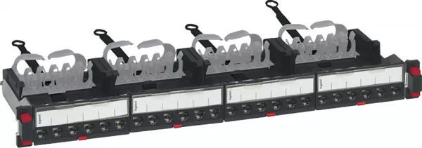 legrand-panneau de brassage droit 19pouces 1u lcs� cat6a avec 24 connecteurs rj45 stp (033772)