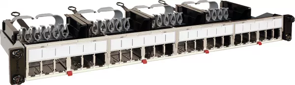 legrand-panneau droit 19pouces 1u avec cassettes nues pour 24 rj45 - fixation standard (033683)