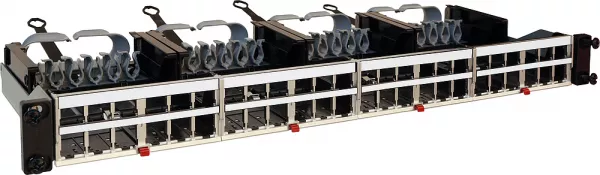 legrand-panneau droit 19pouces 1u avec cassettes nues pour 48 rj45 - fixation standard (033684)