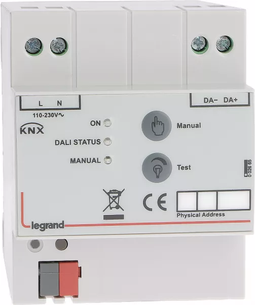 legrand-passerelle modulaire dali bus knx - 16 groupes (002665)