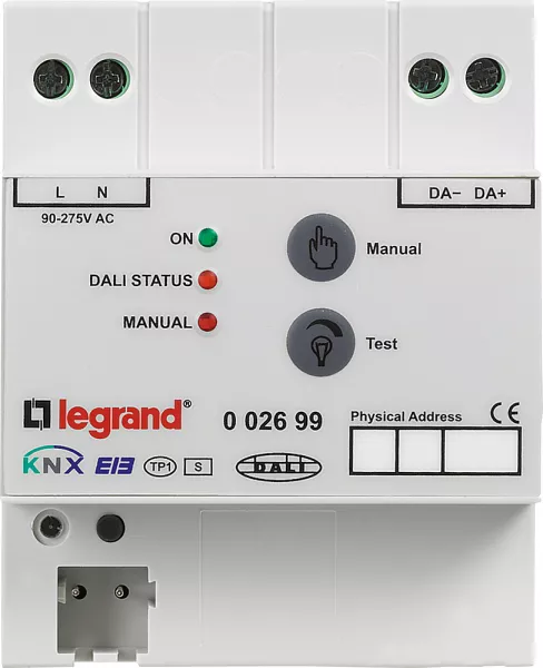 legrand-passerelle modulaire dali bus knx - 64 ballasts (002699)