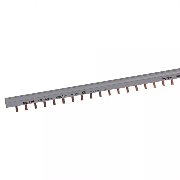 legrand-peigne d\'alimentation 2p hx� traditionnel pour bornes � vis -longueur 56 modules (404939)