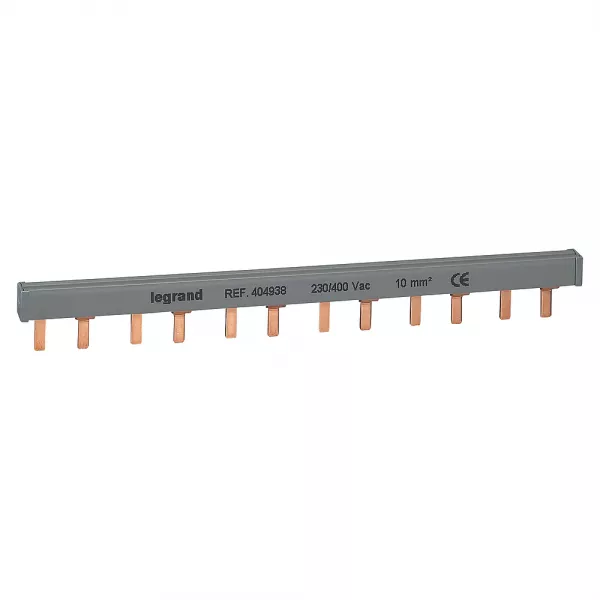 legrand-peigne d\'alimentation 2p hx� traditionnel pour bornes vis - longueur 12 modules (404938)