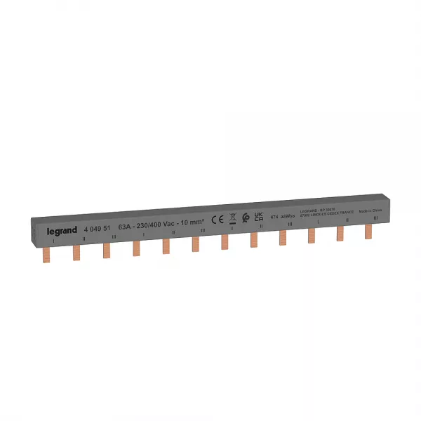 legrand-peigne d\'alimentation 3p hx� longueur 12 modules (404951)