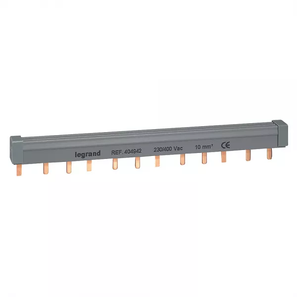 legrand-peigne d\'alimentation hx� - 3p - pour bornes � vis - l. 1 rang�e - 4 modules (404942)