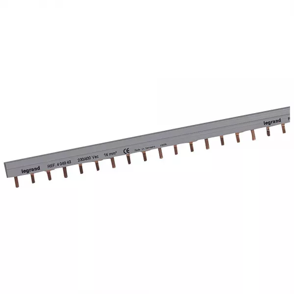 legrand-peigne d\'alimentation hx� - 3p - pour bornes � vis - l. au m�tre - 19 modules (404943)