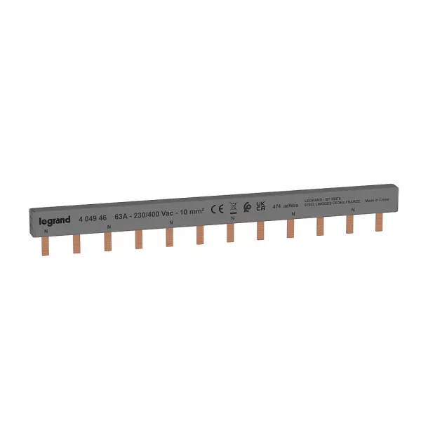 legrand-peigne d\'alimentation universel 2p hx� longueur 12 modules - bornes � vis (404946)
