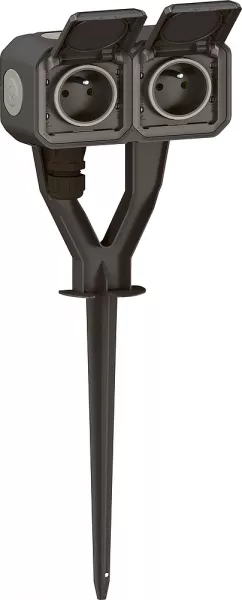 legrand-piquet de jardin plexo avec 2 prises pr�c�bl�es anthracite (069749l)