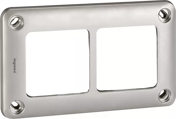 legrand-plaque 2 postes - soliroc - ik10- antivandale (077852)