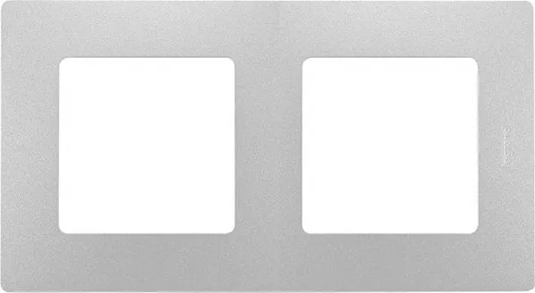 legrand-plaque 2 postes nilo� - argent (096715)