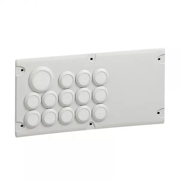 legrand-plaque cabstop ip55 13 entr�es �5-14mm et 1 sortie �14-24mm avec 1 r�serve (036495)