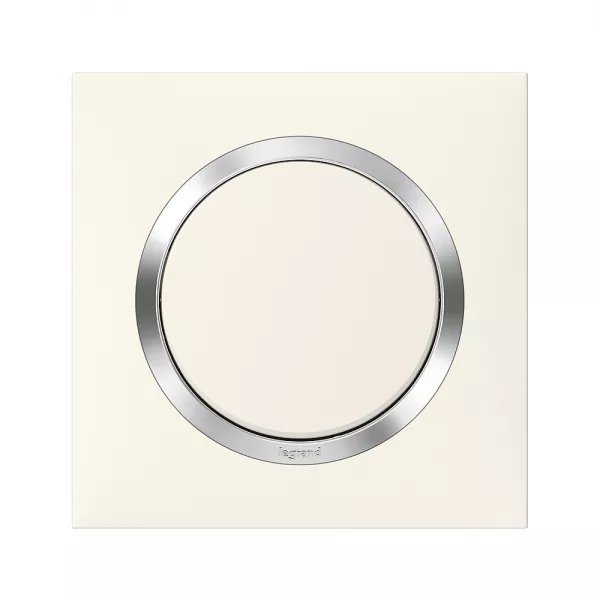 legrand-plaque carr�e dooxie 1 poste finition blanc avec bague effet chrome (600841)
