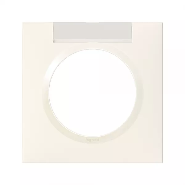 legrand-plaque carr�e dooxie 1 poste finition blanc avec porte-�tiquette (600942)