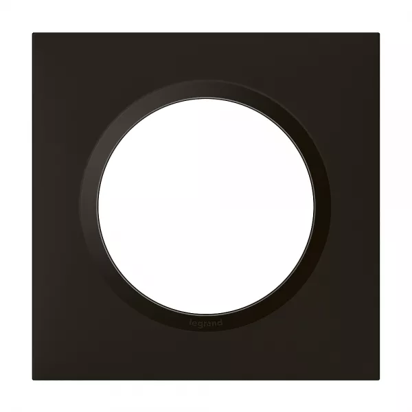 legrand-plaque carr�e dooxie 1 poste finition noir (600891)