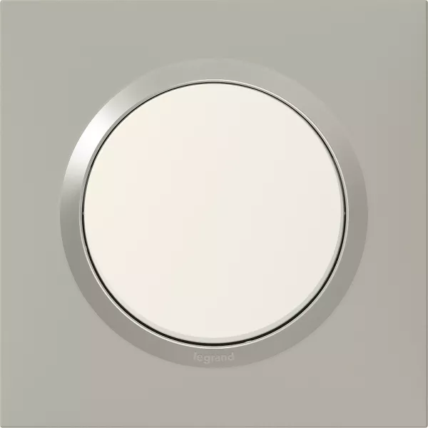 legrand-plaque carr�e dooxie 1 poste finition plume (600821)