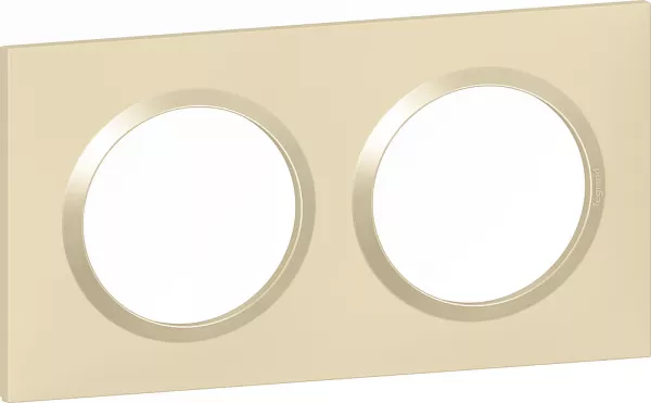 legrand-plaque carr�e dooxie 2 postes finition dune (600812)