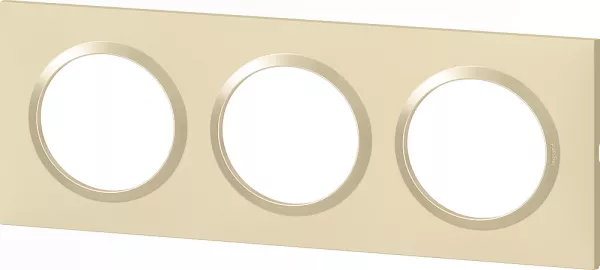 legrand-plaque carr�e dooxie 3 postes finition dune (600813)