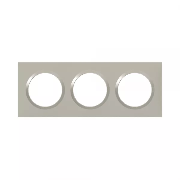 legrand-plaque carr�e dooxie 3 postes finition plume (600823)