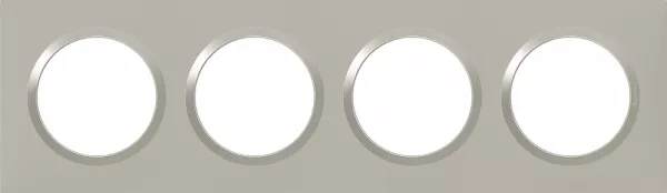 legrand-plaque carr�e dooxie 4 postes finition plume (600824)