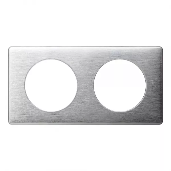 legrand-plaque c�liane - m�tal aluminium - 2 postes (099866)