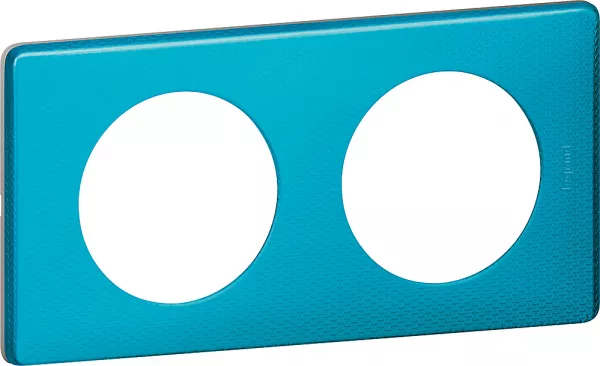 legrand-plaque c�liane - m�tal blue snake - 2 postes (098876)