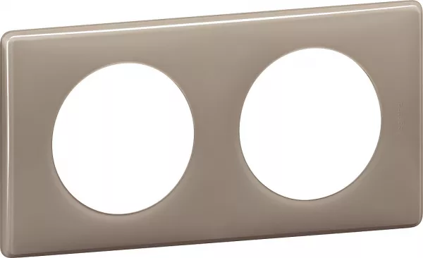 legrand-plaque c�liane -finition laqu� galet - 2 postes (098824)