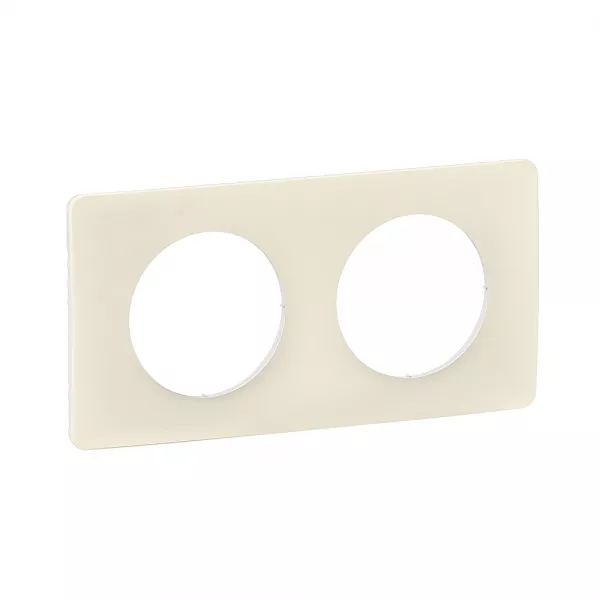 legrand-plaque c�liane 2 postes - blanc amande emballage gd (cp1122)