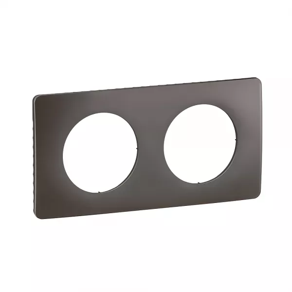 legrand-plaque c�liane 2 postes - gris cendr� emballage gd (cp1022)